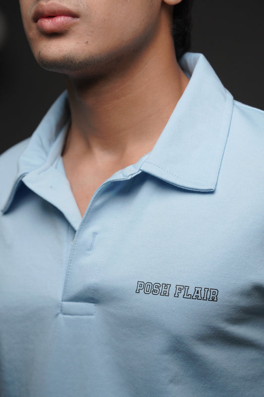 Men's Half Sleeve Poshflair Rubber Print Polo t-shirt