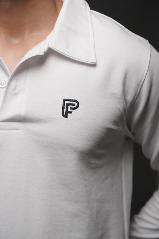Men's Full Sleeve's Polo Embroidery Logo Tshirt