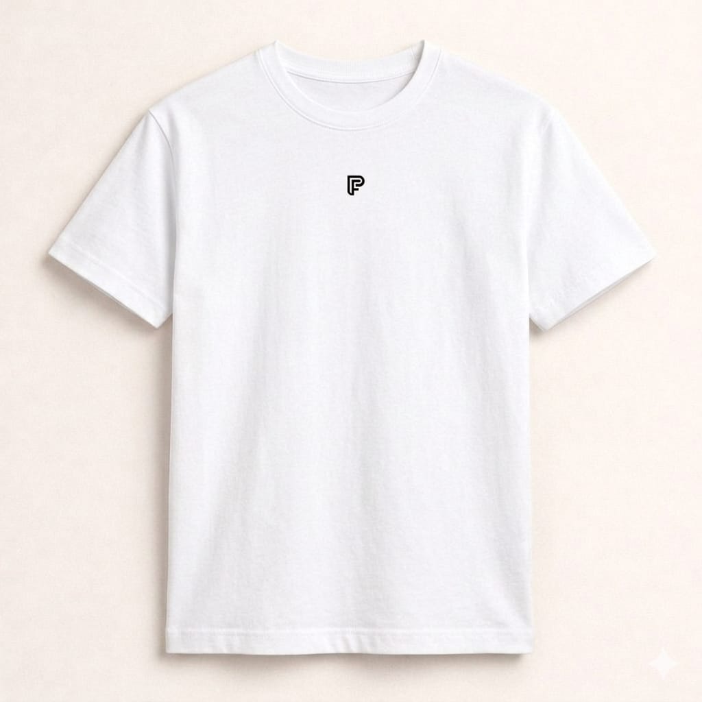 White crew neck T-shirt