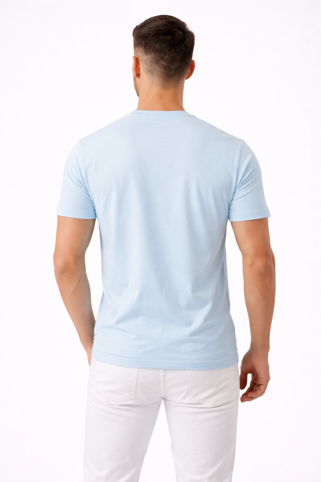 Light Blue  crew neck T-shirt