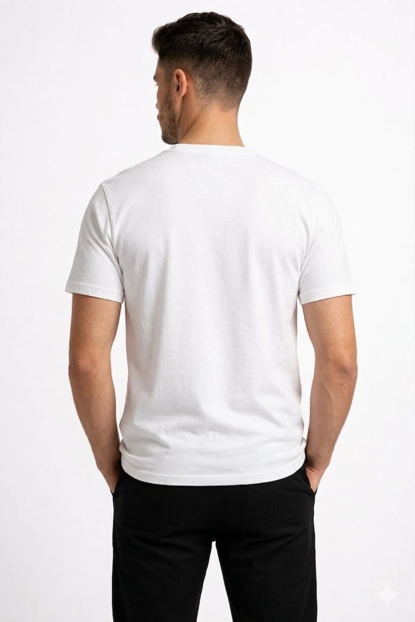 White crew neck T-shirt